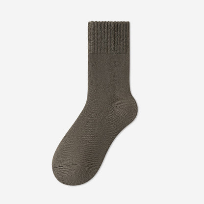 Plus Size Solid Color Versatile Quarter Socks(5 Pairs) - Grey - EU39-45(US6-11) - image 9