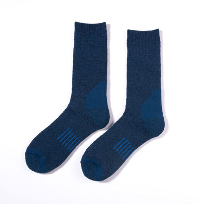 Plus Size Skiing Warm Crew Socks(5 Pairs) - Dark Blue - EU39-42(US6-8.5) - image 6