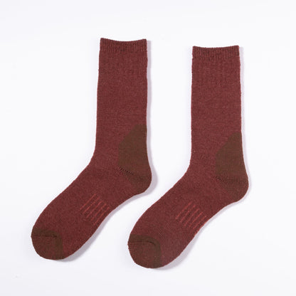 Skiing Warm Crew Socks(5 Pairs) - Wine - EU39-42(US6-8.5) - image 5