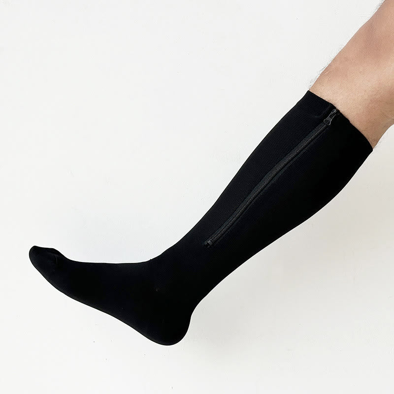 Plus Size Classic Zipper Compression Socks 2XL-7XL - image 2