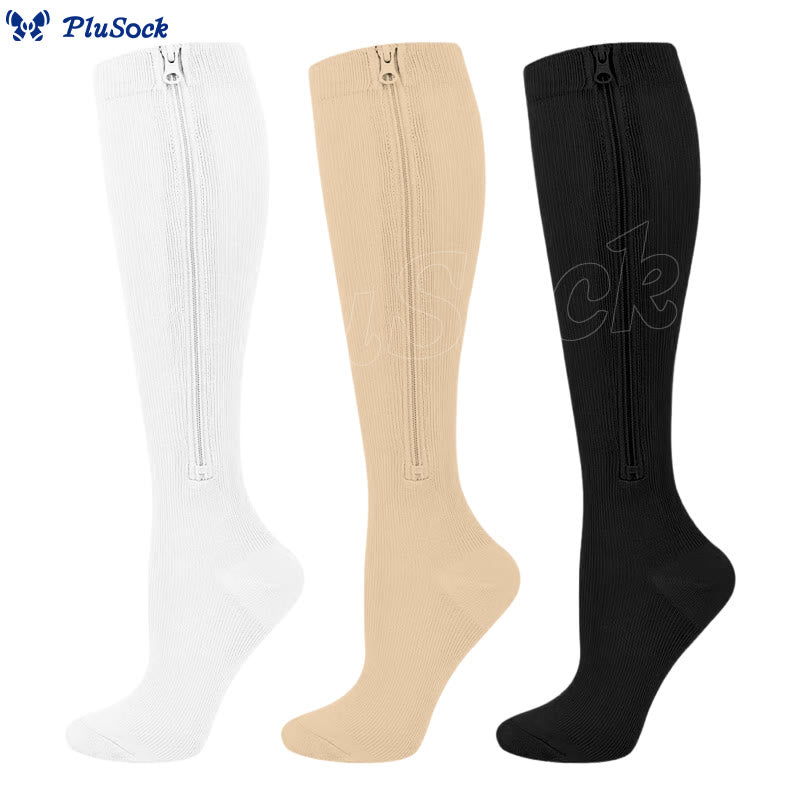 Plus Size Classic Zipper Compression Socks 2XL-7XL - image 3