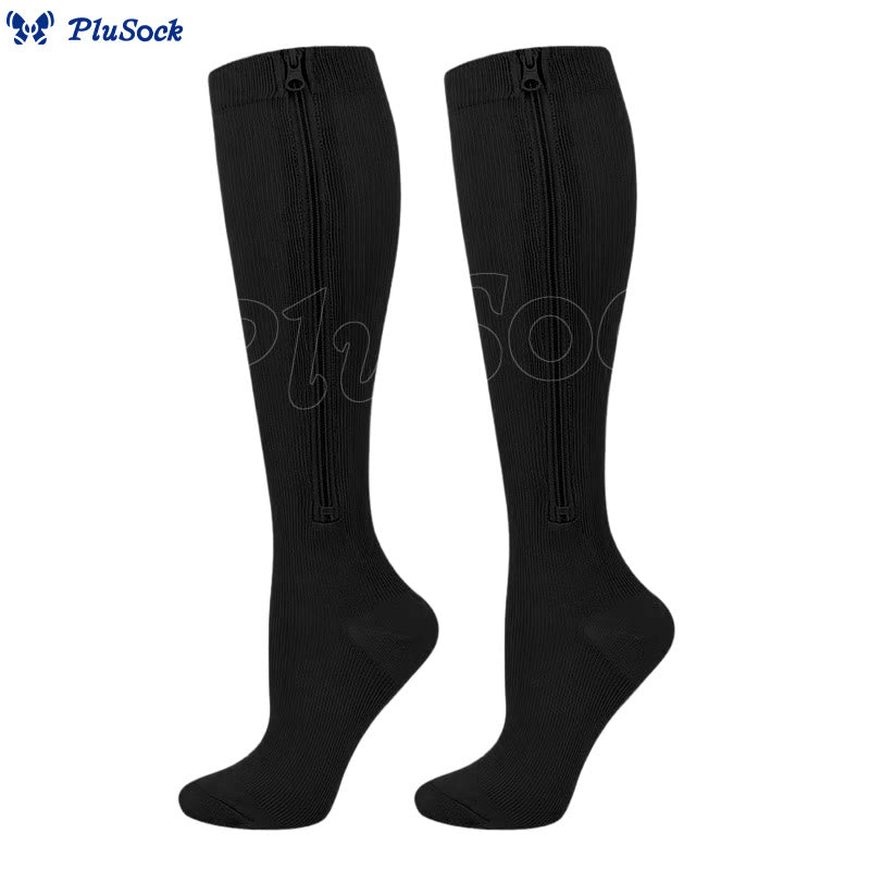 Plus Size Classic Zipper Compression Socks 2XL-7XL(3 Pairs) - image 10
