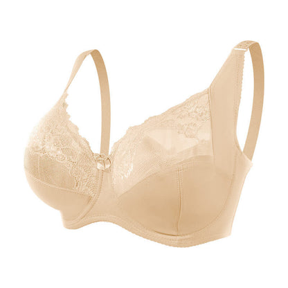 Plus Size Thin Sexy Lace Underwire Bra