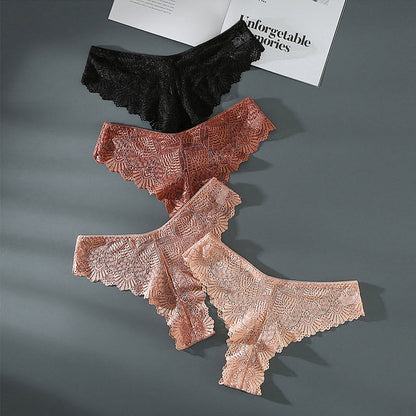 Sexy Low Rise Lace Thong(4 Packs) - image 1