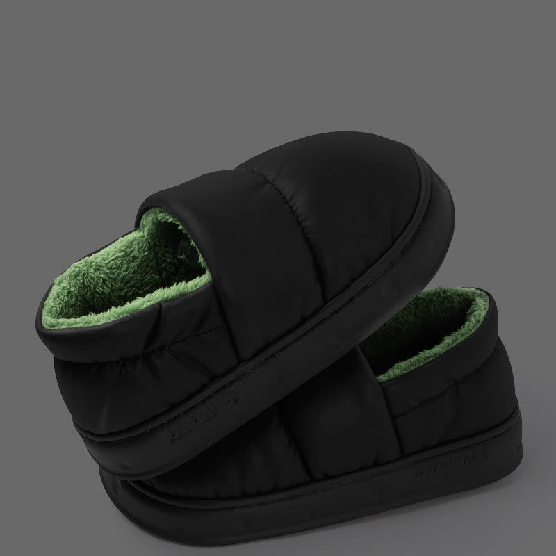 Plus Size Waterproof Soft Slippers - Black - EU43-44(US9-10) - image 4