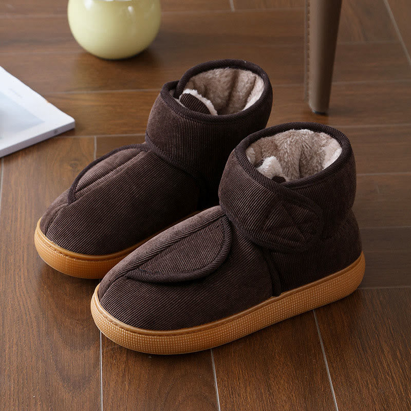 Plus Size Warm Ankle Slippers - Brown - EU45-46(US11-12) - image 17