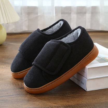 Plus Size Anti Skid Adjustable Diabetic Slippers - Black - EU43-44(US9-10) - image 12