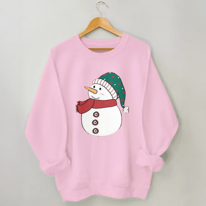 Plus Size Snowman Sweatshirt - Pink - 3XL - image 4