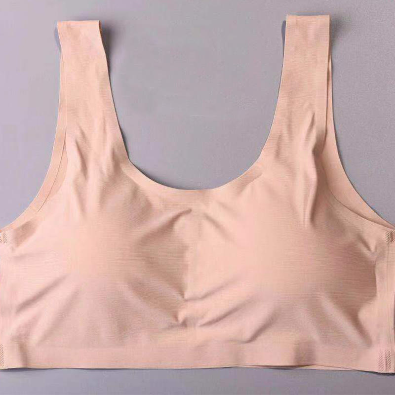 Thin Seamless Wirefree Bra - Nude - 5XL - image 9