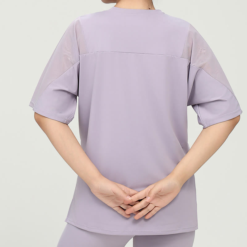 Plus Size Quick Dry Yoga Short Sleeve Shirt