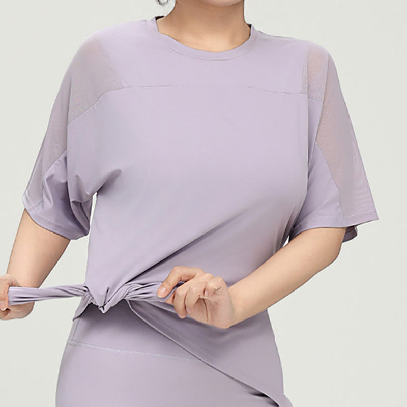 Plus Size Quick Dry Yoga Short Sleeve Shirt - image 3
