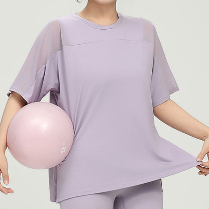 Plus Size Quick Dry Yoga Short Sleeve Shirt