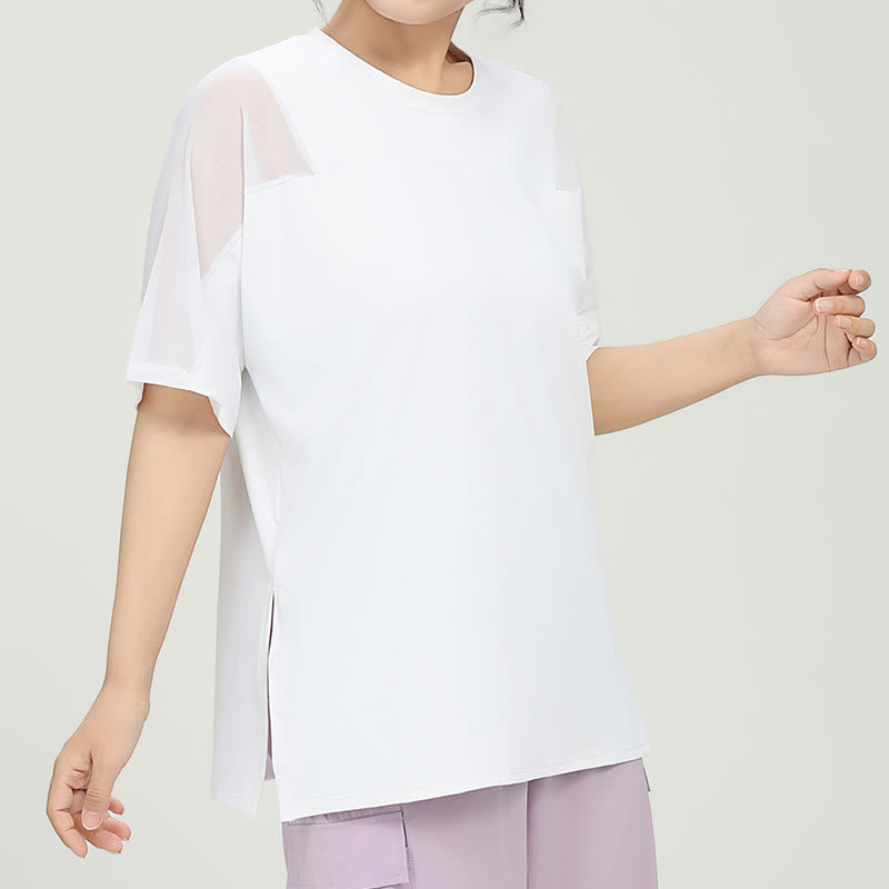 Plus Size Quick Dry Yoga Short Sleeve Shirt
