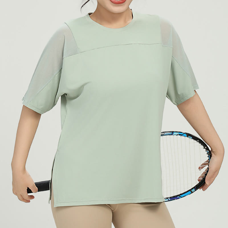 Plus Size Quick Dry Yoga Short Sleeve Shirt