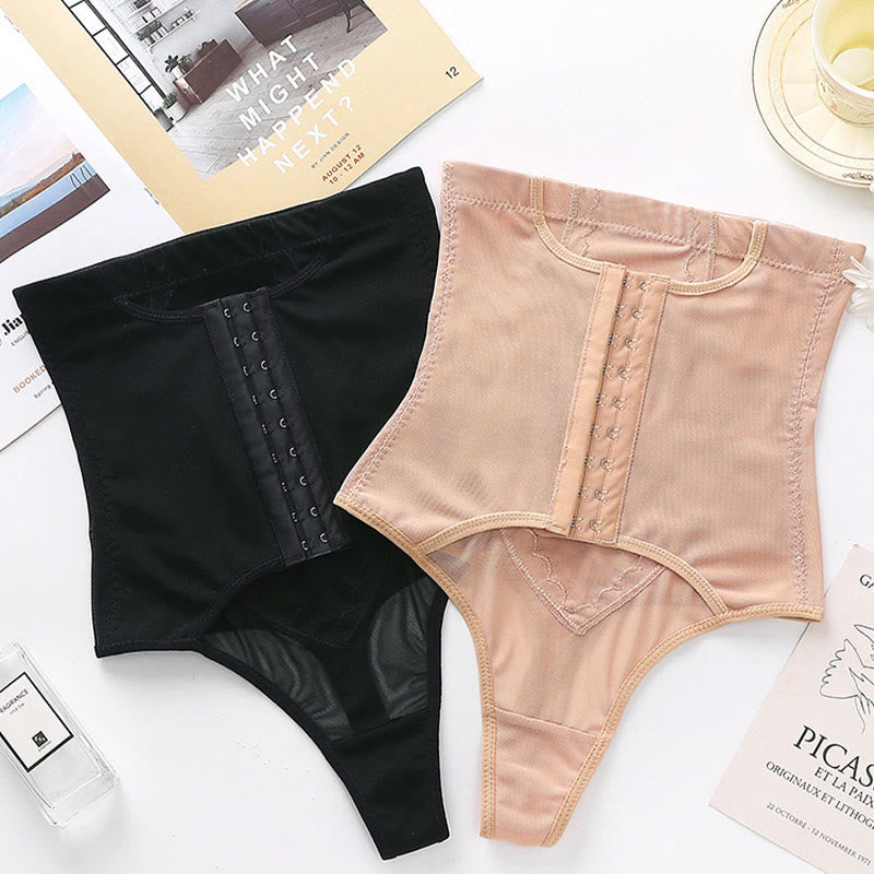 Plus Size Tummy Control High Waist Shapewear Thong - image 7