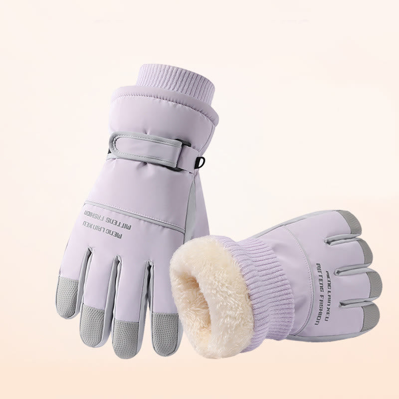 Waterproof Touchscreen Ski Gloves - Purple - One Size - image 10