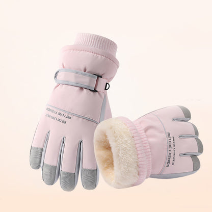 Waterproof Touchscreen Ski Gloves - Pink - One Size - image 11