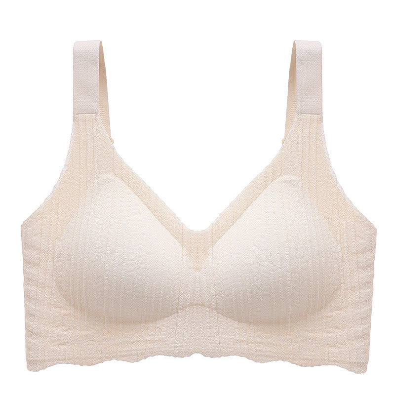 Thin Wave Edge Wireless Sports Bra - Champagne - 6XL - image 2