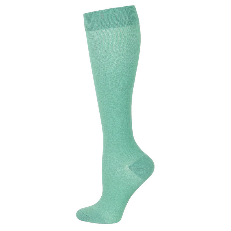 Blue Green Flower Compression Socks(6 Pairs) - Green - S/M - image 6