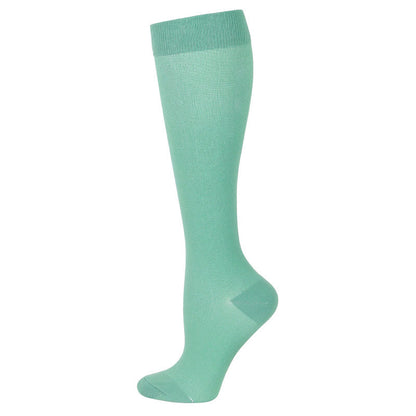 Blue Green Flower Compression Socks(6 Pairs) - Green - S/M - image 13