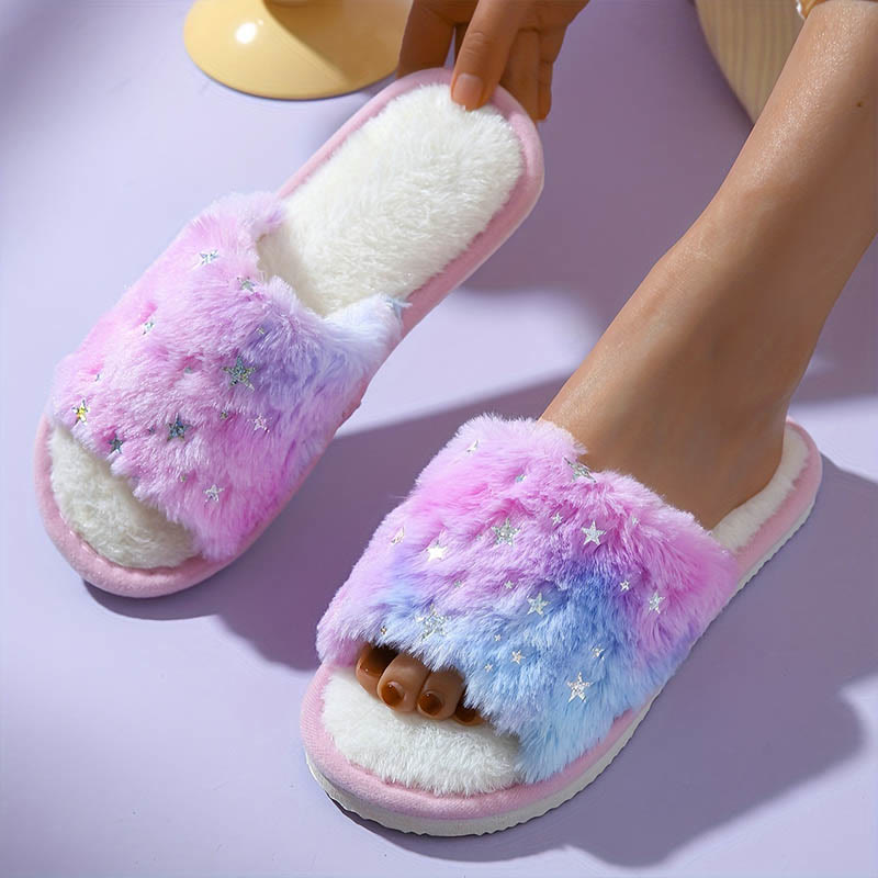 Gradient Color Stars Slippers - image 3