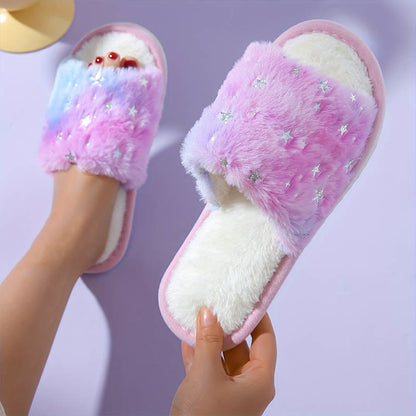 Gradient Color Stars Slippers - Pink - EU40-41(US7-7.5) - image 2