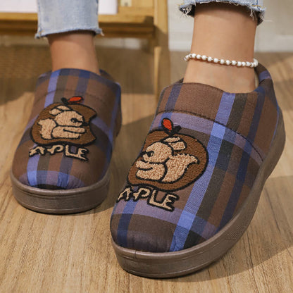 Plus Size Apple Slippers - Coffee - EU44-45(US10-11) - image 10