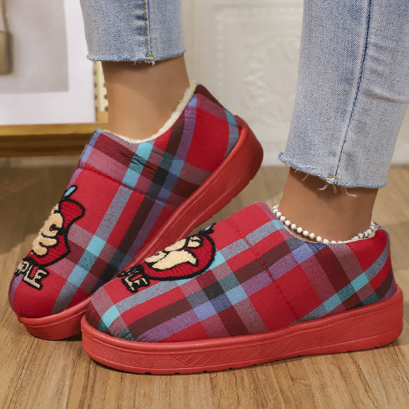 Plus Size Apple Slippers - Red - EU44-45(US10-11) - image 1