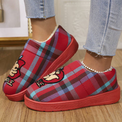 Plus Size Apple Slippers - Red - EU44-45(US10-11) - image 1