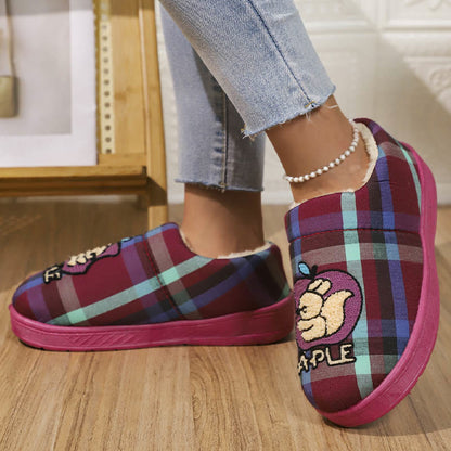Plus Size Apple Slippers - Purple - EU44-45(US10-11) - image 8