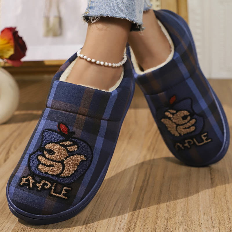 Plus Size Apple Slippers - Blue - EU44-45(US10-11) - image 5