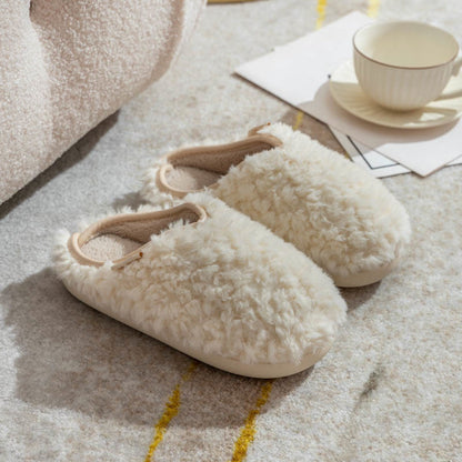 Plus Size Plush Soft Slippers - Beige - EU44-45(US10-11) - image 6