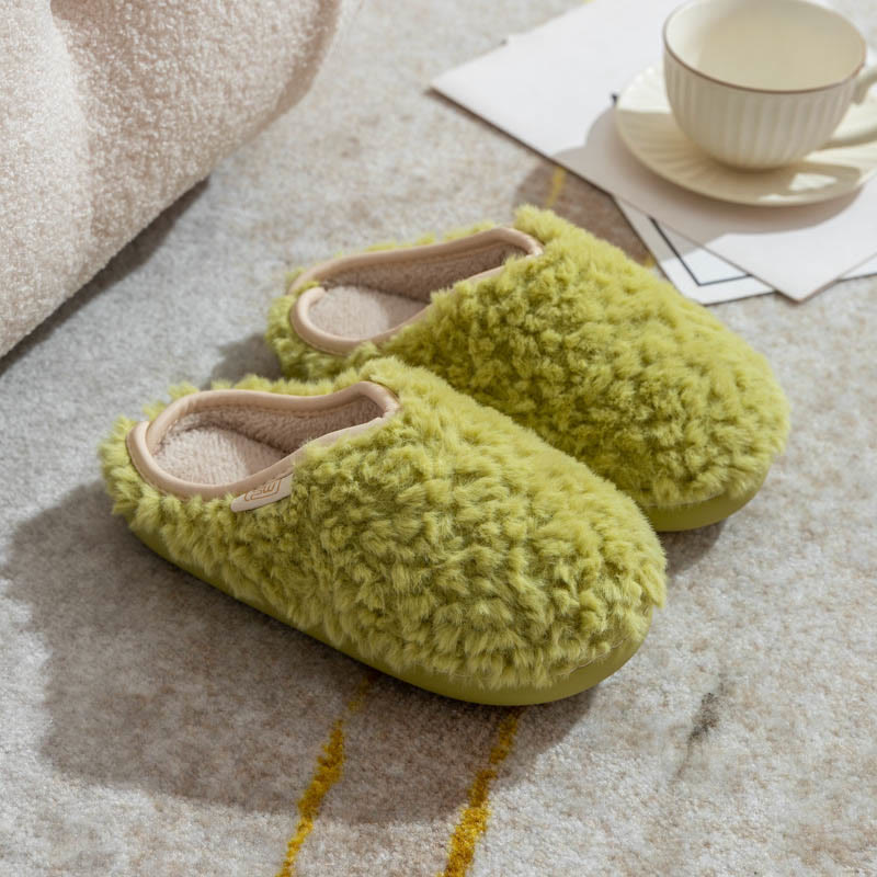 Plus Size Plush Soft Slippers - Green - EU44-45(US10-11) - image 10