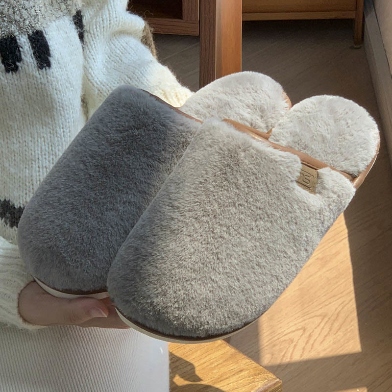 Plus Size Lightweight Warm Slippers - Grey - EU44-45(US10-11) - image 7
