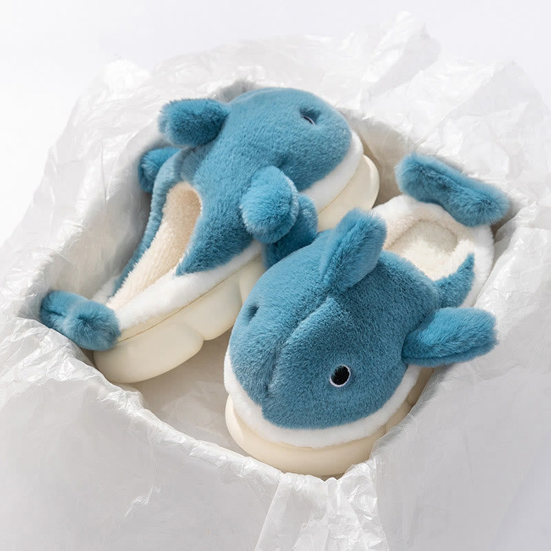 Plus Size Cute Whale Slippers - Blue - EU43-44(US9-10) - image 8