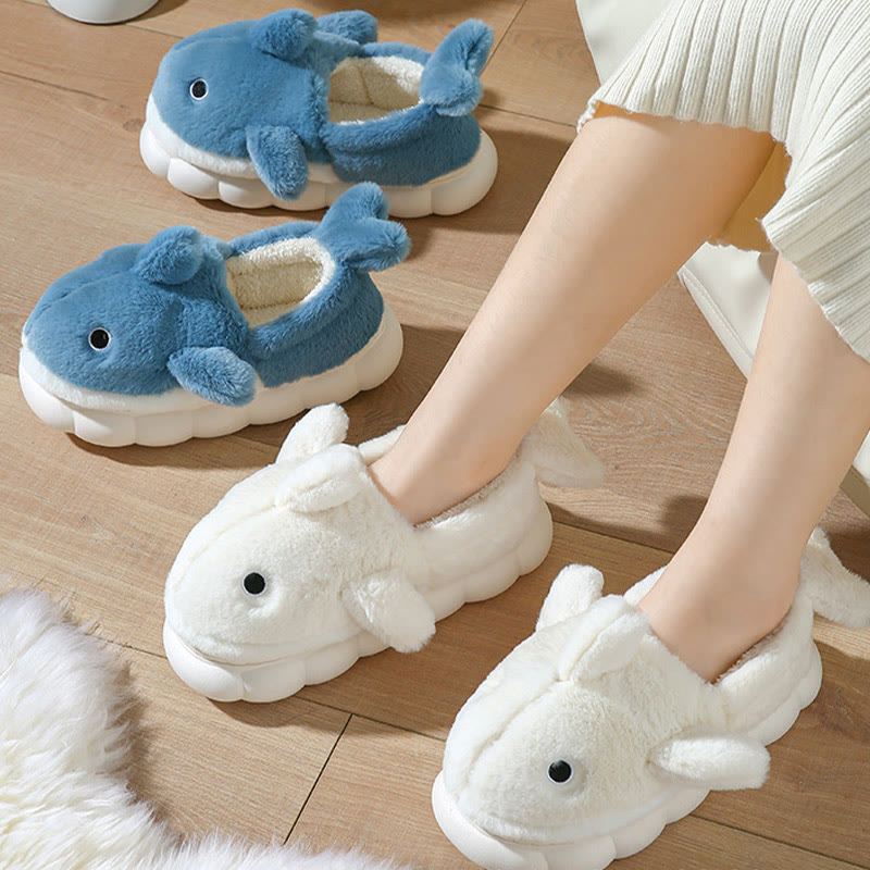 Plus Size Cute Whale Slippers - image 1