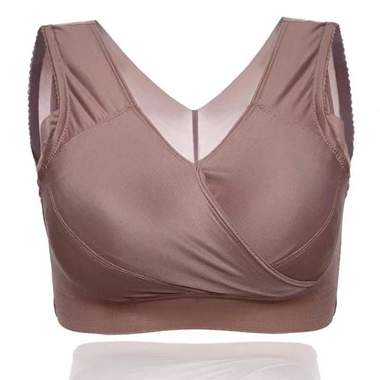 Thin Comfortable Wireless Bra - Coffee - 8XL - image 0