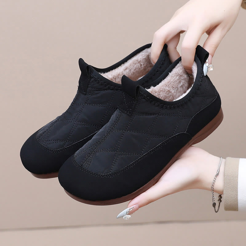 Plus Size Quilted Soft Slippers - Black - EU41(US7.5) - image 12