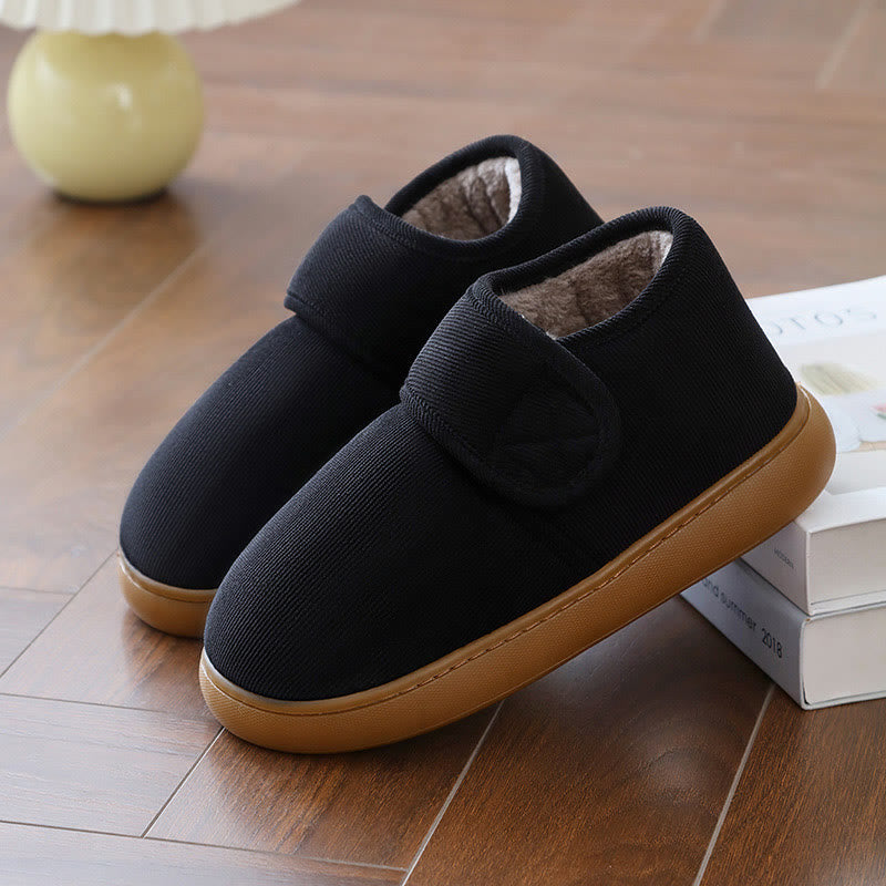 Plus Size Warm Lightweight Sole Slippers - Black - EU46-47(US10) - image 13