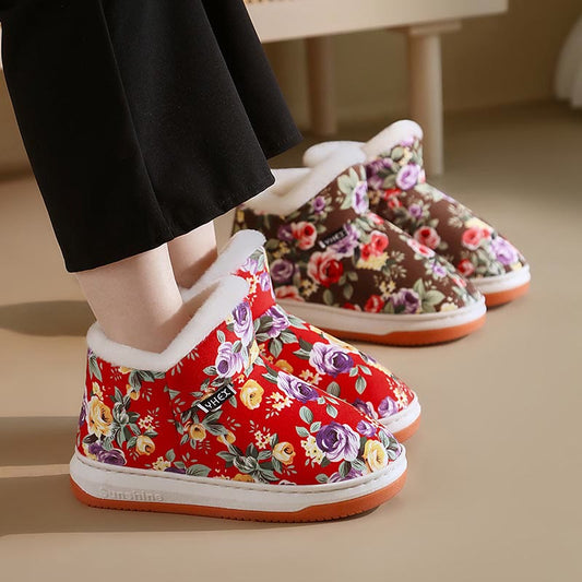 Plus Size Elegant flowers Slippers - image 1