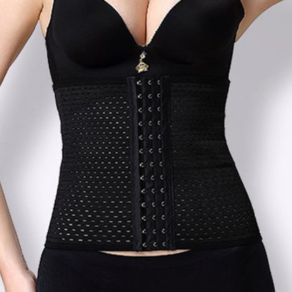 Hollow Design Breathable Shaping Waist Belt(2 Packs) - Black - 3XL - image 5