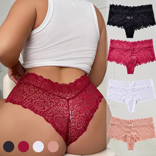 Sexy Lace Cotton Crotch Thong(3 Packs) - image 0