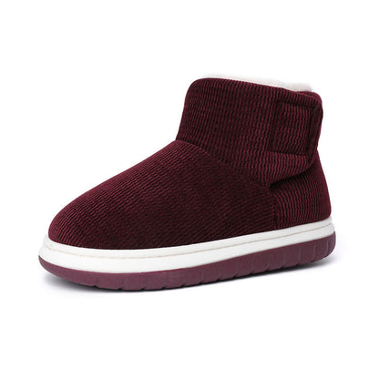 Plus Size Velcro Thicken Slippers - Wine - EU43-44(US9-10) - image 16