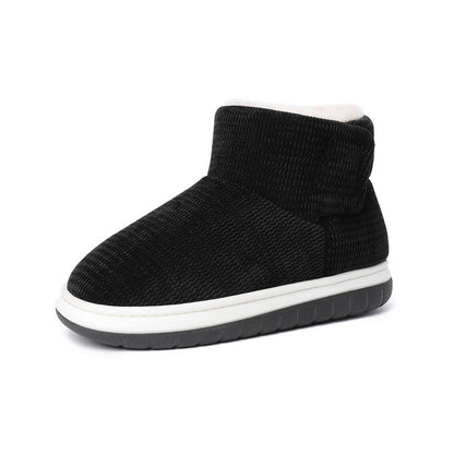 Plus Size Velcro Thicken Slippers - Black - EU43-44(US9-10) - image 14