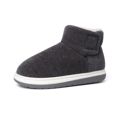 Plus Size Velcro Thicken Slippers - Grey - EU43-44(US9-10) - image 15