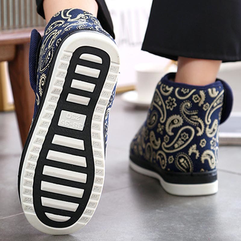 Plus Size Gold Embroidery Slippers - image 7