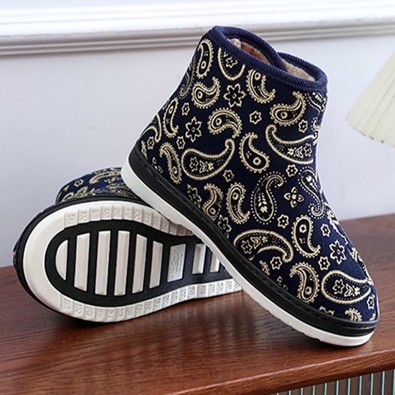 Plus Size Gold Embroidery Slippers - image 8