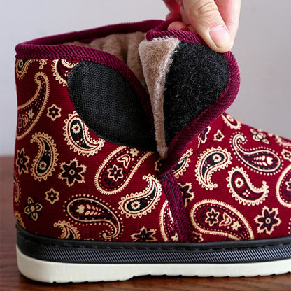 Plus Size Gold Embroidery Slippers - image 9