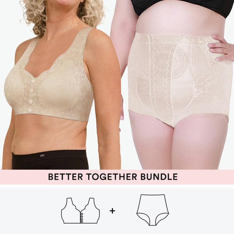 Bundle Lace Bras + Panty - Nude - 5XL - 3XL - image 1