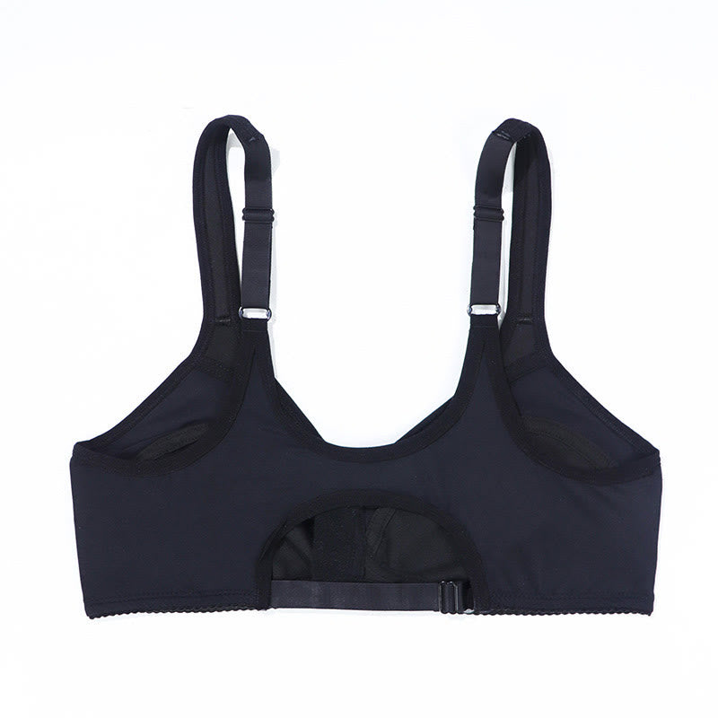 Seamless Front Buckle Full Cup Wireless Bra - image 7